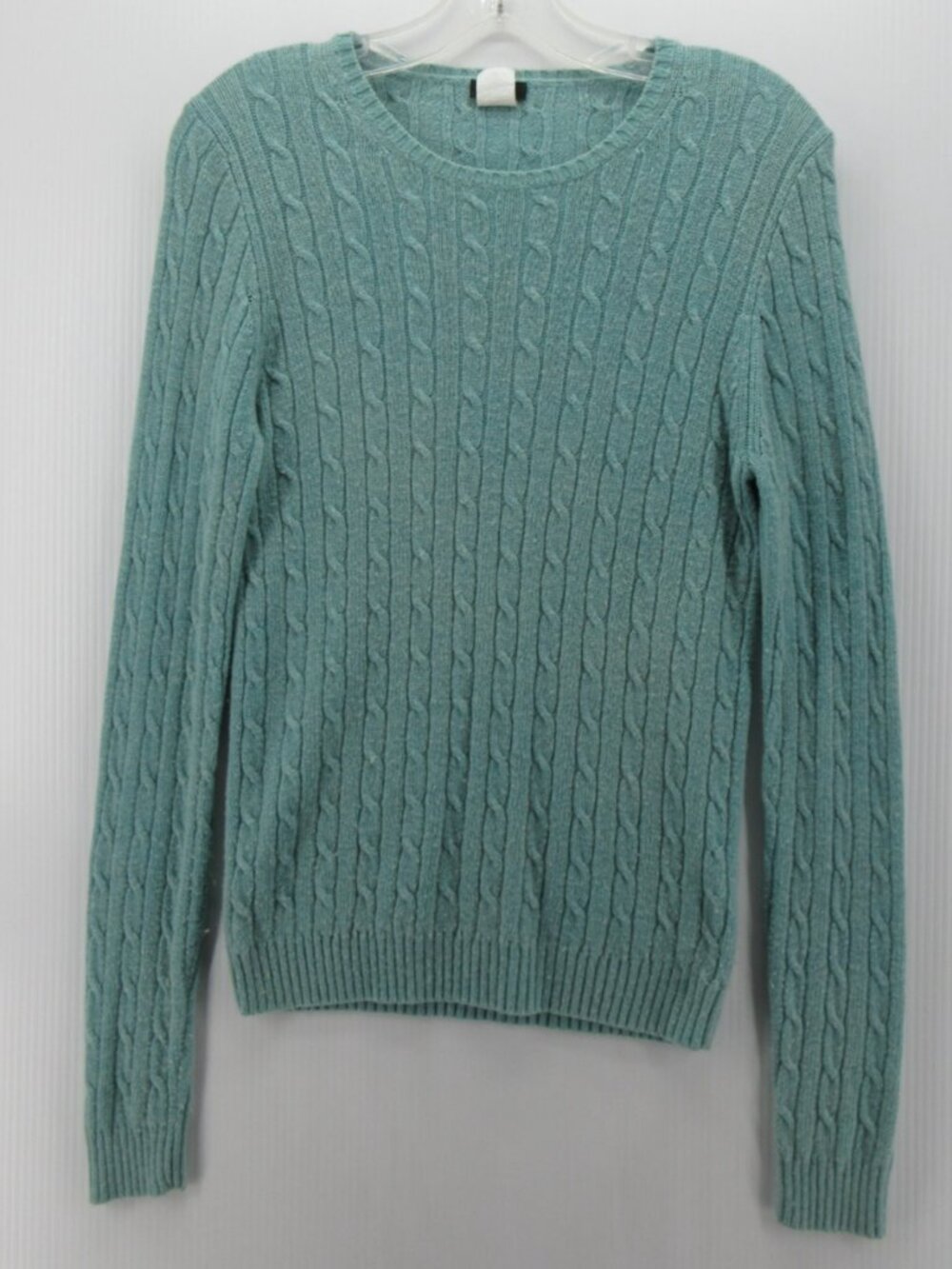J Crew Sweater Medium Wool Angora Rabbit Hair Cashmere Cable Knit *